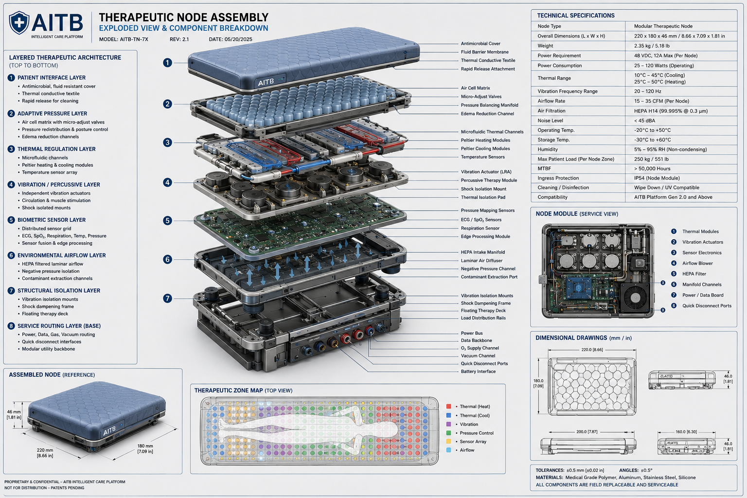 AITB therapeutic node exploded engineering diagram