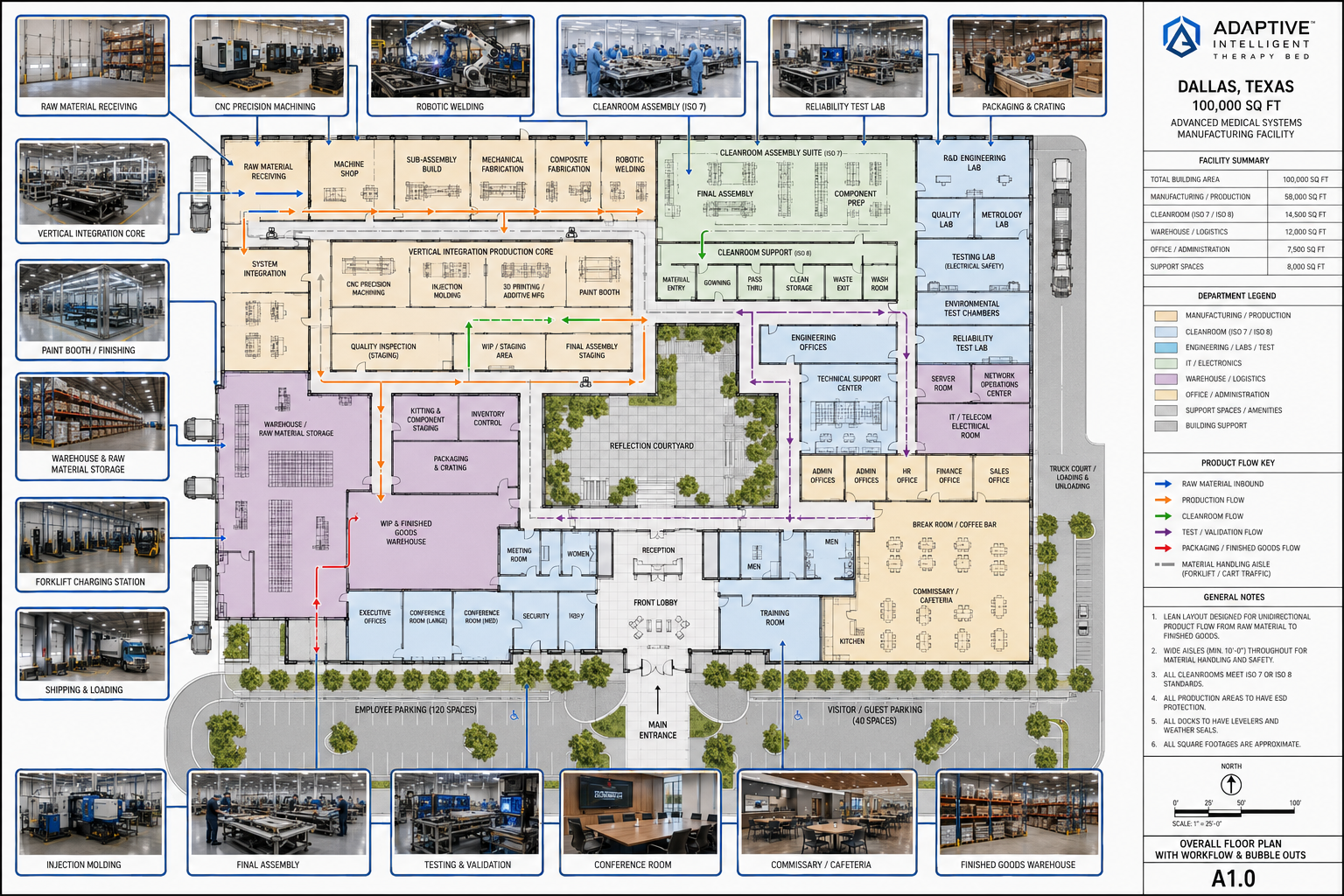 AITB technical facility product flow