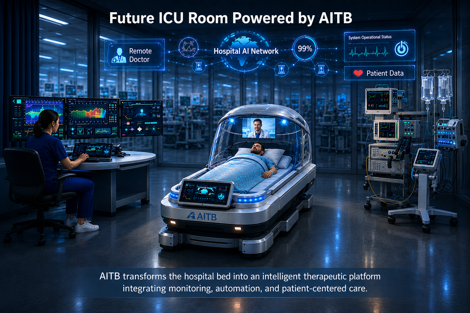 AITB therapeutic bed in future ICU room